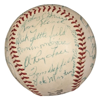 1955 Pittsburgh Pirates Team Signed Baseball With 28 Signatures Including Rookie Roberto Clemente